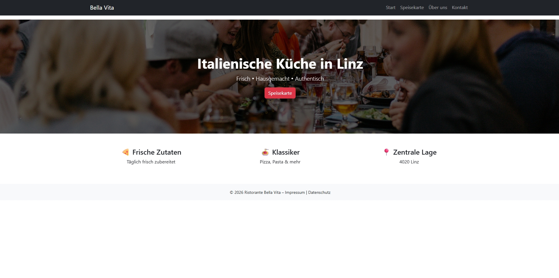 Statische Website Vorschau